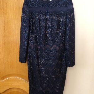 NWT Tadashi Shoji Midnight Blue Lace Dress